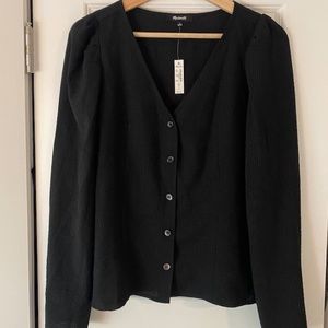 NWT! Madewell button-down puff-sleeve blouse